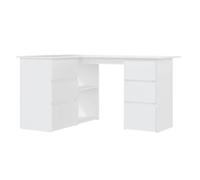 Bureau d'angle - CLOUD - forme de L - Blanc 145x100x76 cm Bois d'ingénierie LL45659
