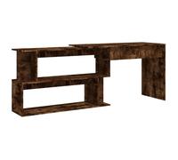 Bureau d'angle - CLOUD - forme de L - Chêne fumé 200x50x76 cm Bois d'ingénierie LL192693
