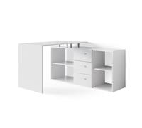 Bureau d'angle Dante, 215x60cm, Blanc, Vicco 34607
