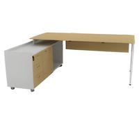 Bureau d'angle élégant Bureau de luxe Meubles en bois Bureau de travail Table beige