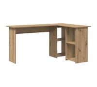 Bureau d'angle en Bois d'Ingénierie 142 x 102 x 73 cm Finition Matte | Surface résistante aux rayures, assemblage simple, rangement étagères, style contemporain, entretien facile