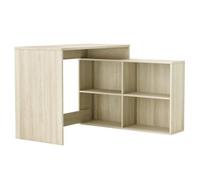 Bureau d'angle en panneau de particules chêne shannon - 111 9 x 76 7 x 100 7 cm
