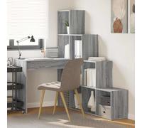 Bureau d'angle Gris Sonoma en Bois d'Ingénierie 101,5 x 149,5 x 149,5 cm | Design contemporain, texture douce, rangement intégré, montage adaptable, entretien simple, surface spacieuse
