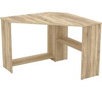 Bureau d'angle KARO – Chêne clair – Design moderne avec rangements intermédiaires