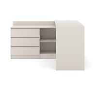 Bureau d'angle MAJA 130 cm cachemire avec 3 tiroirs