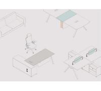 Bureau d'angle Mobilier de bureau moderne de luxe Design Aménagement de bureau