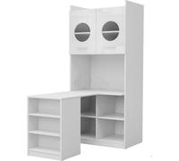 Bureau d'angle Moderne Bureau en bois Chambre d'enfant Blanc Meubles Design