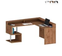Bureau d'angle moderne pour maison et bureau avec rehausse Esse 2 A Plus
