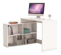 Bureau d'angle Nagano - Panneaux de particules - Blanc mat - L 111,9 x P 100,7 x H 76,7 cm - DEMEYERE