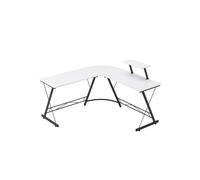 Bureau d'angle - NIKCORP - Forme L - Blanc - Plateau MDF - Charge max 150 kg