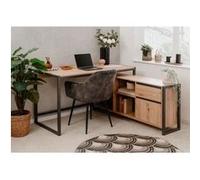Bureau d'angle réversible Denver - Panneaux de particules - Coloris chêne artisan, anthracite - 139 x 75 x 139 cm