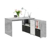 Bureau d'Angle Réversible Oxela 135cm Gris