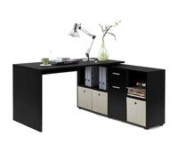 Bureau d'Angle Réversible Oxela 135cm Noir