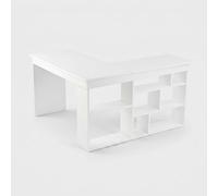 Bureau d'angle Vesper avec étagères gain de place