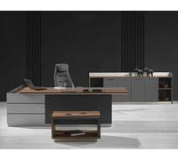 Bureau de luxe Design Bureau d'angle Meubles Tables Gris Aménagement