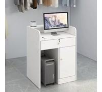 Bureau de réception avec tiroir verrouillable, comptoir en bois moderne pour bureau, hall, salon, vente au détail