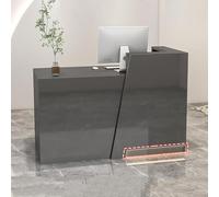 Bureau de réception avec tiroirs verrouillables, comptoir avant multifonction pour vente au détail, debout moderne, 141 x 60 x 102 cm, idéal pour le bureau et les zones de réception