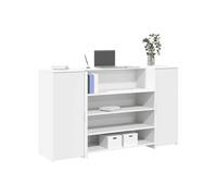 VidaXL Bureau de réception - Blanc