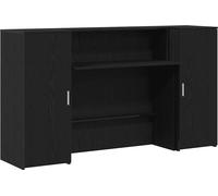 Bureau de réception Chêne noir 180 x 50 x 103,5 cm Bois d'ingénierie