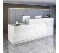 Bureau de réception, comptoir avant en bois avec tiroirs verrouillables, station de paiement idéale pour magasin de vêtements, dimensions 4180 x 60 x 100 cm