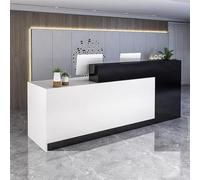 Bureau de réception, comptoir avant en bois avec tiroirs verrouillables, station de paiement idéale pour magasin de vêtements, dimensions 4180 x 60 x 100 cm