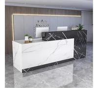 Bureau de réception, comptoir avant en bois avec tiroirs verrouillables, station de paiement idéale pour magasin de vêtements, dimensions 4180 x 60 x 100 cm