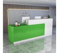 Bureau de réception, comptoir avant en bois avec tiroirs verrouillables, station de paiement idéale pour magasin de vêtements, dimensions 4180 x 60 x 100 cm