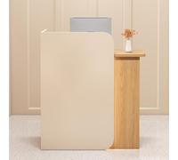 Bureau de réception en forme de L avec lumières LED, tiroir verrouillable, comptoir avant moderne pour bureau, salon, hall d'entrée - Mobilier de réception élégant et fonctionnel