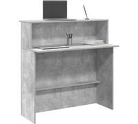 vidaXL Bureau de réception Gris béton 100x50x103,5 cm Bois d'ingénierie