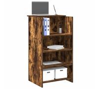 vidaXL Bureau de réception Bois d'ingénierie 55×50×103,5 cm Chêne fumé