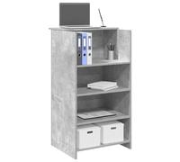 vidaXL Bureau de réception Gris béton 55x50x103,5 cm Bois d'ingénierie