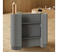 Bureau de réception incurvé pour bureau, halls de vente au détail et d'hôtel, design peu encombrant, comptoir de caisse contemporain