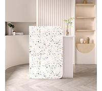 Bureau de réception moderne en forme de L pour salon de beauté et bureau, comptoir élégant en grain de bois, idéal pour les salles de réception et les espaces de vente au détail