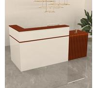 Bureau de réception moderne pour salons de coiffure, marchés et espaces de beauté - Blanc et rouge - 140 cm