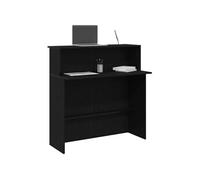 vidaXL Bureau de réception Noir 100x50x103,5 cm Bois d'ingénierie, comptoir de réception, réception de Salon, comptoir de Bar de réception, réception