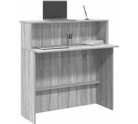 vidaXL Bureau de réception sonoma gris 100x50x103,5 cm bois ingénierie 859029