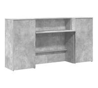 Bureau de réception Gris béton 200x50x103,5 cm Bois d'ingénierie 3324217