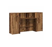vidaXL Bureau de réception Vieux bois 180x50x103,5 cm Bois d'ingénierie 3324212
