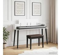 Bureau de studio Bois d'ingénierie Armoire à clavier musique Créatif vidaXL vida