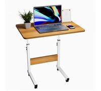 Bureau Debout Mobile avec 4 roulettes - MIPAN - Table D'appoint - Table Mobile - Pour Salon, Chambre, balcon - 60x40x69-90cm -
