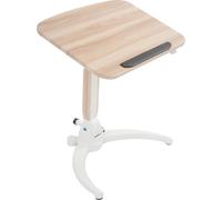 Bureau debout mobile, réglable en hauteur, design peu encombrant, bois