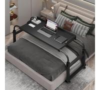 Bureau debout mobile sur roulettes, hauteur réglable, table d'ordinateur portable, table de lit pour nourriture, 65-95 cm