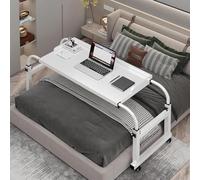 Bureau debout mobile sur roulettes, hauteur réglable, table d'ordinateur portable, table de lit pour nourriture, 65-95 cm