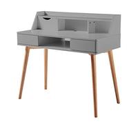 Bureau d'écriture en bois avec rangement Teamson Home Creativo, gris clair/naturel