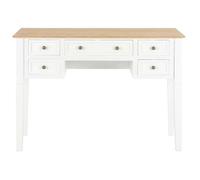 Bureau d'écriture - Table de bureau - vidaXL - Blanc - Bois - 109,5 x 45 x 77,5 cm - marron et blanc| 786730