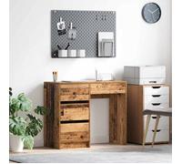 Bureau d'écriture vintage vidaXL en bois recyclé 90x50x73 cm, 3 tiroirs, marron