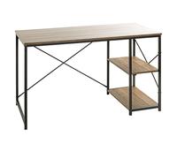 HAKU Bureau Ademo 2 niches L 120 x H 74 x P 60 cm Chêne/Noir Métal