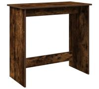 Bureau d'étude en Bois d'Ingénierie Chêne Fumé 80x40x75 cm | Bureau compact, plateau spacieux, style scandinave, entretien facile, pour salon ou chambre