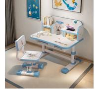 Bureau d'étude pour enfants avec chaises, bureau et bibliothèque pour enfants,table de devoirs d'étudiant,Réglable en hauteur