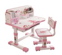 Bureau d'étude pour enfants avec chaises, bureau et bibliothèque,table de devoirs d'étudiant,Réglable en hauteur